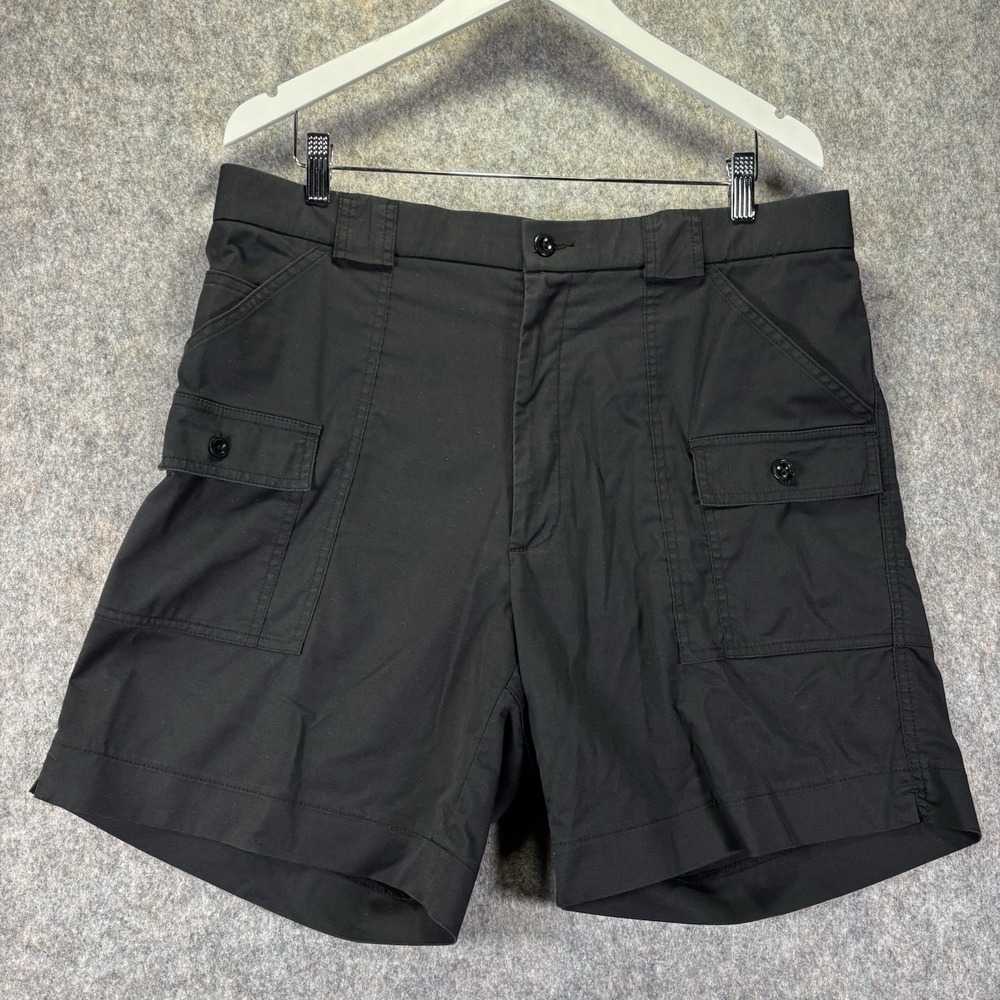 Sportif Shorts Mens 38 Black Cargo Vintage‎ Front Pockets Coach Volleyball 90s